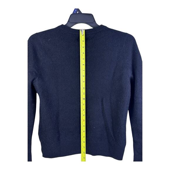 Magaschoni Solid Crew Neck Cashmere Pullover Sweater Women’s Medium Black - Picture 6 of 11